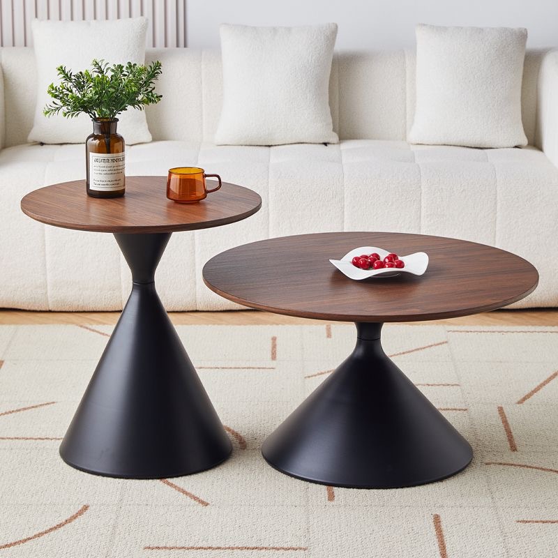 Coffee Table Set of 2, Modern Round Coffee Table, End Table for Living Room , Unique Center Table, for Small Spaces Living Room Bedroom