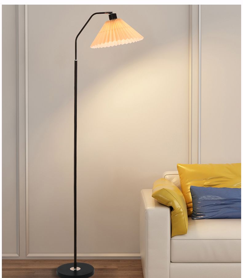 Modern Dimmable Floor Lamp, Eye-Caring LED with Minimalist Design, Stable Weighted Base & Tool-Free Assembly, Suitable for Living Room, Bedroom, Office, Black/White Optional