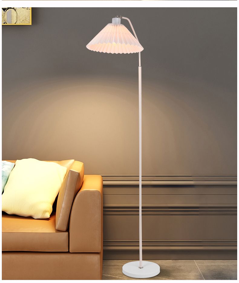 Modern Dimmable Floor Lamp, Eye-Caring LED with Minimalist Design, Stable Weighted Base & Tool-Free Assembly, Suitable for Living Room, Bedroom, Office, Black/White Optional